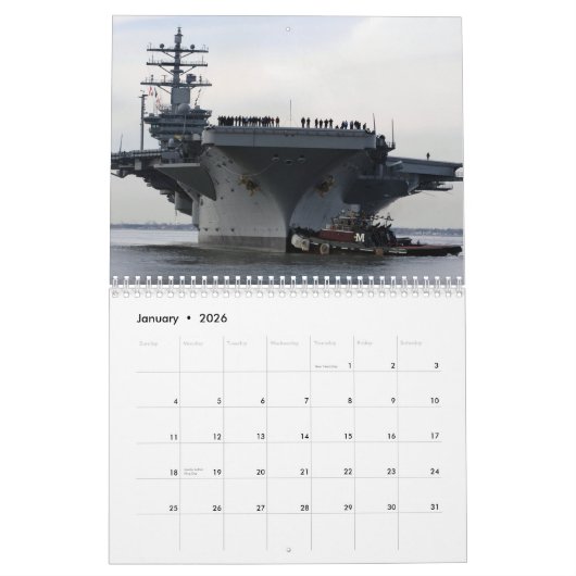 Calendrier USS Dwight Eisenhower (Jan 2026)