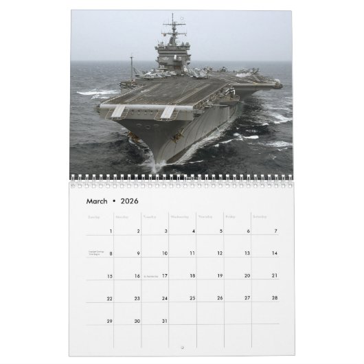 Calendrier USS Enterprise (Mar 2026)