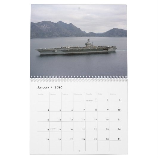 Calendrier USS Nimitz (Jan 2026)