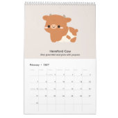 Calendrier Vache 2027 (Feb 2027)