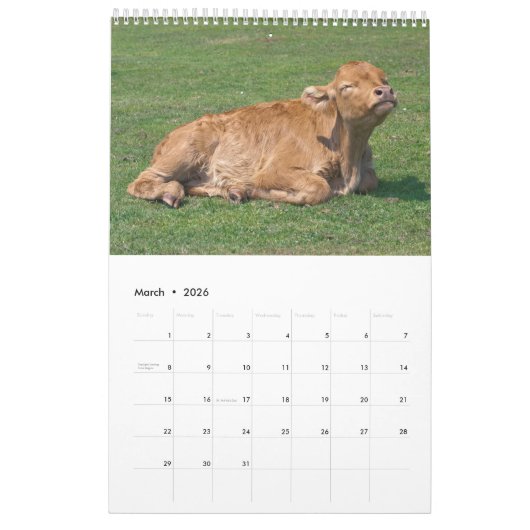 Calendrier Vaches (Mar 2026)