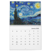 Calendrier Van Gogh - 12 mois, 12 tableaux (Jan 2026)