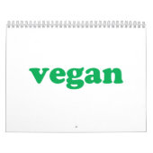 Calendrier Végétal blanc et vert typographie moderne (Protection)