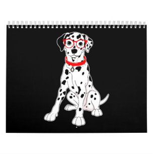 Calendrier Venin de Dalmatian Dalmatian Wearing Glasses