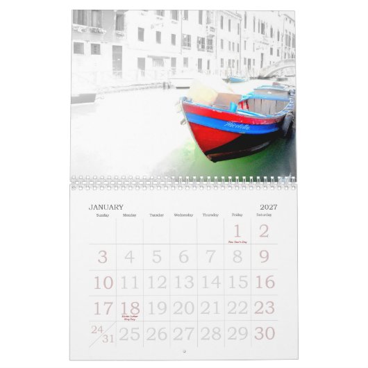 CALENDRIER VENISE (Jan 2027)