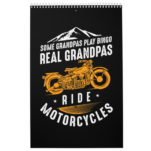 Calendrier Véritable Grandpas Ride Motos Cadeau Pour Les Vélo (Protection)