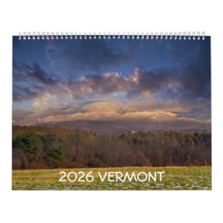 Calendrier Vermont 2026