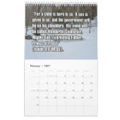 Calendrier Versets bibliques de Noël sur 12 mois (Feb 2027)