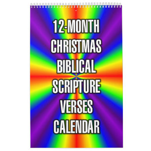 Calendrier Versets bibliques de Noël sur 12 mois
