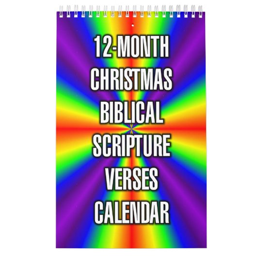 Calendrier Versets bibliques de Noël sur 12 mois (Protection)