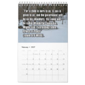 Calendrier Versets bibliques de Noël sur 12 mois (Feb 2027)