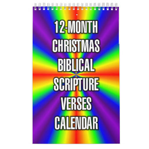 Calendrier Versets bibliques de Noël sur 12 mois