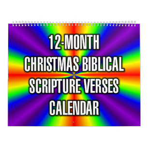 Calendrier Versets bibliques de Noël sur 12 mois
