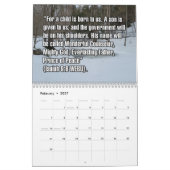 Calendrier Versets bibliques de Noël sur 12 mois (Feb 2027)
