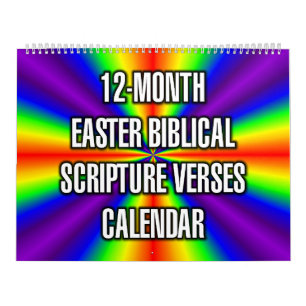 Calendrier Versets bibliques de Pâques sur 12 mois