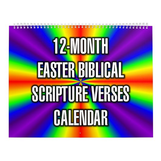 Calendrier Versets bibliques de Pâques sur 12 mois (Protection)