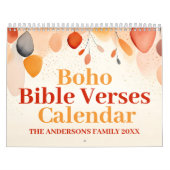 Calendrier Versets bibliques inspirés chrétiens de Boho 2025 (Protection)