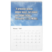Calendrier Versets bibliques pour femmes sur 12 mois (Feb 2027)