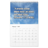 Calendrier Versets bibliques pour femmes sur 12 mois (Feb 2027)