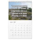 Calendrier Versets bibliques pour femmes sur 12 mois (Mar 2027)