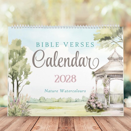Calendrier Versets de la Bible Belle nature Aquarelle Calendr
