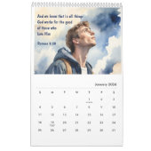 Calendrier Versets de la Bible chrétienne 2025 Inspirationnel (Jan 2026)