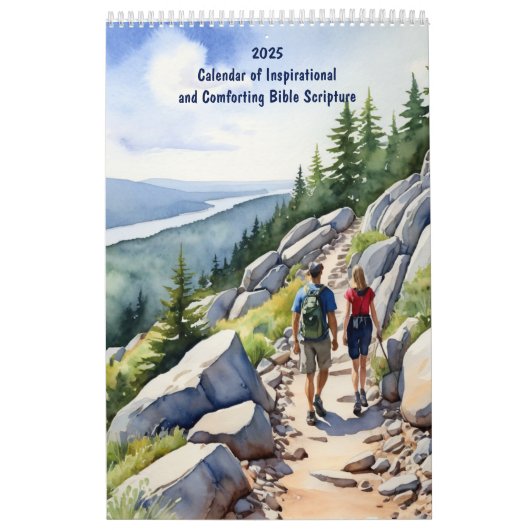 Calendrier Versets de la Bible chrétienne 2025 Inspirationnel (Protection)