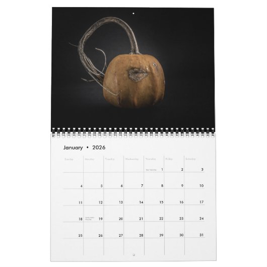 Calendrier Version couleur Gourds No 15 (Jan 2026)