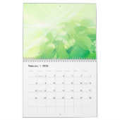 Calendrier vert frais nature (Feb 2026)