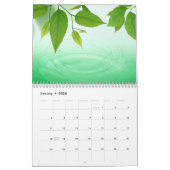Calendrier vert frais nature (Jan 2026)