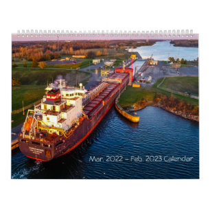 Calendrier Vessels Calendar Mars - février 2023