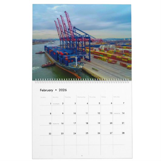 Calendrier Vessels Calendar Mars - février 2023 (Feb 2026)