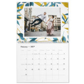 Calendrier Vibrant Botanical Editable Year Photo (Feb 2027)