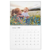 Calendrier Vibrant Botanical Editable Year Photo (Jan 2026)