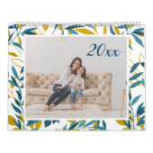 Calendrier Vibrant Botanical Editable Year Photo (Protection)