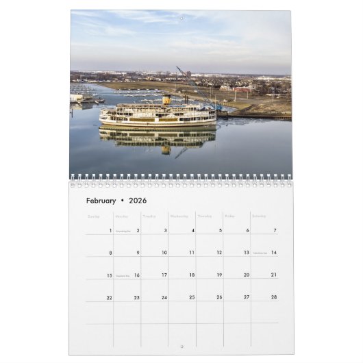 Calendrier vibrant de Detroit (Feb 2026)