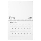 Calendrier vide 2024 avec texte (Feb 2026)