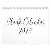 Calendrier vide 2024 avec texte (Protection)