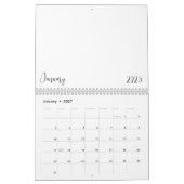 Calendrier vide 2025 avec texte (Jan 2027)