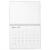 Calendrier vide 2025 sans jours fériés (Feb 2027)