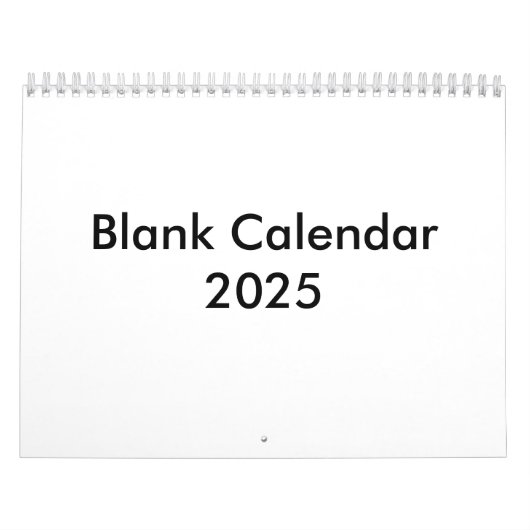 Calendrier vide 2025 sans jours fériés (Protection)