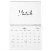 Calendrier Vide 2026 Avec Vacances (Mar 2027)