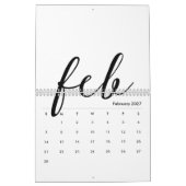 Calendrier vide 2026 Modèle blanc (Feb 2027)