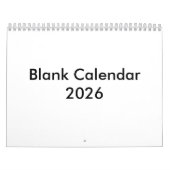 Calendrier vide 2026 sans jours fériés (Protection)