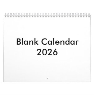 Calendrier vide 2026 sans jours fériés