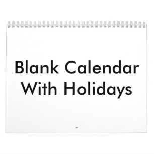 Calendrier vide avec jours fériés 2026