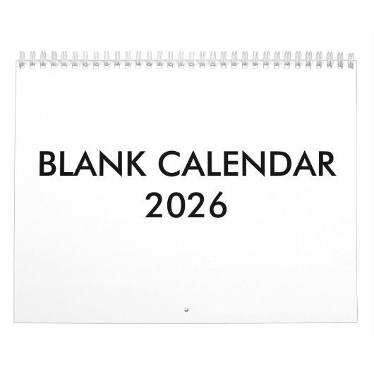 Calendrier vide pour 2026 (Protection)