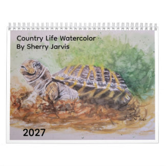 Calendrier Vie à la Campagne Aquarelle de Sherry