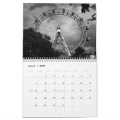 Calendrier Vienne Autriche noir blanc 2025 (Mar 2027)