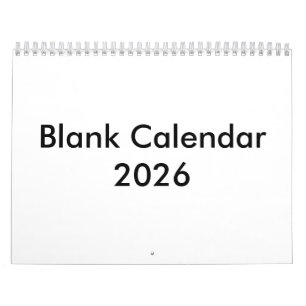 Calendrier vierge 2026 Avec Mois